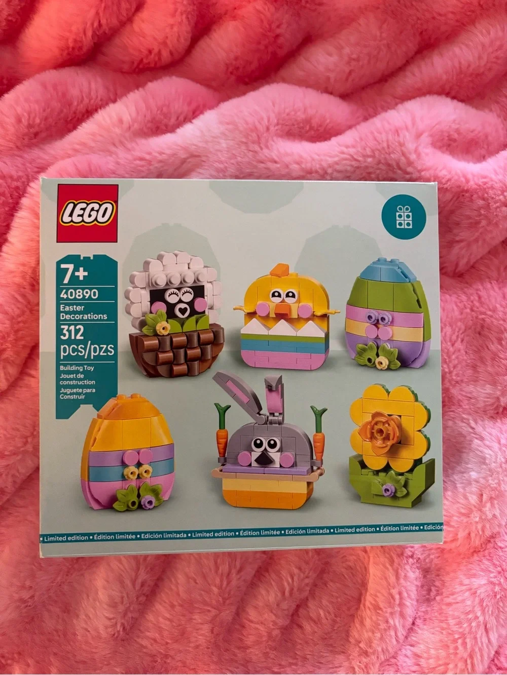 LEGO Easter Decorations - Pink, Yellow & Green